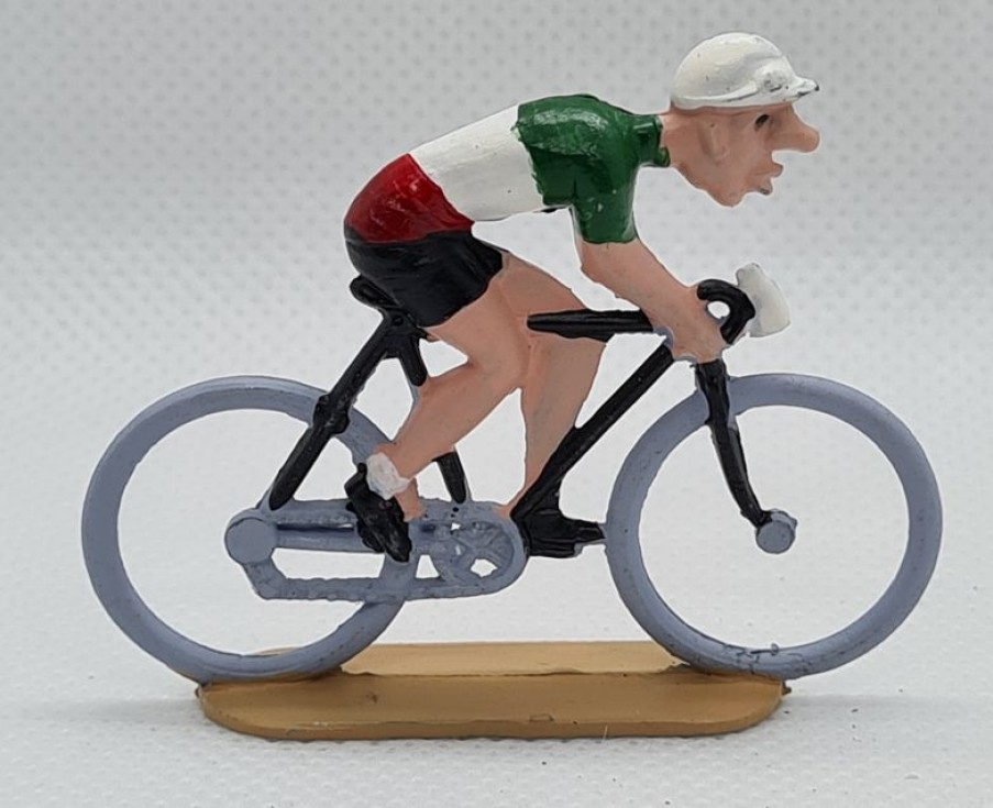 Fonderie Roger Pln Estatuilla De Ciclista Maillot De Campeon De Italia - Fonderie Roger | Ciclistas En Miniatura