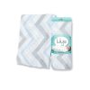 Lulujo Panal De Bambu - Chevron Bleu - Lulujo | Mantas Y Panales