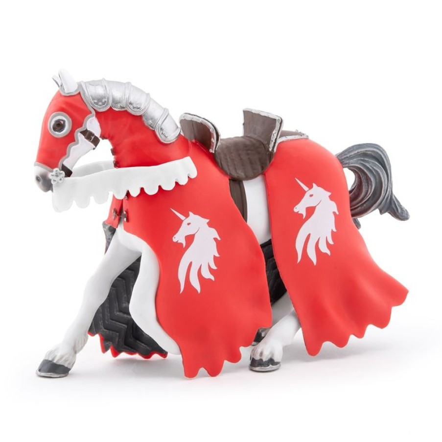 Papo Figura Caballo Caballero Unicornio Rojo - Papo | Caballeros