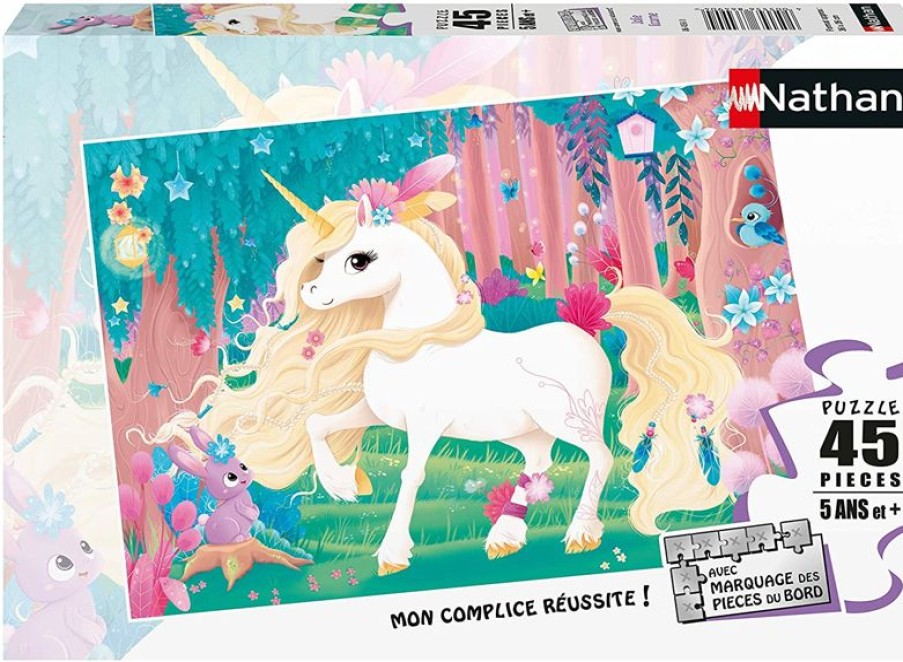 Nathan Rompecabezas De Unicornio Jolie 45 Piezas - Nathan | Puzzles De 20 A 48 Piezas