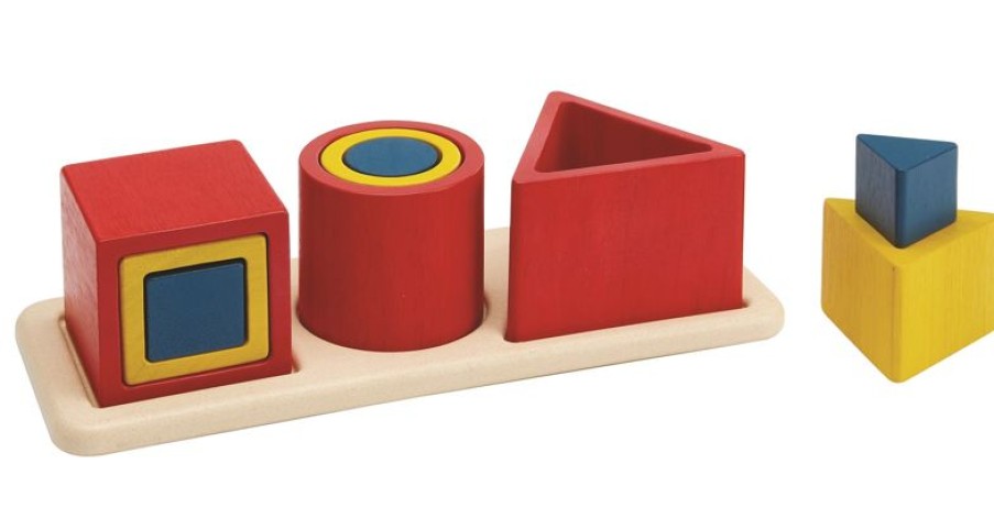 Plan Toys 3 Rompecabezas De Incrustacion De Formas - Plan Toys | Juegos Montessori