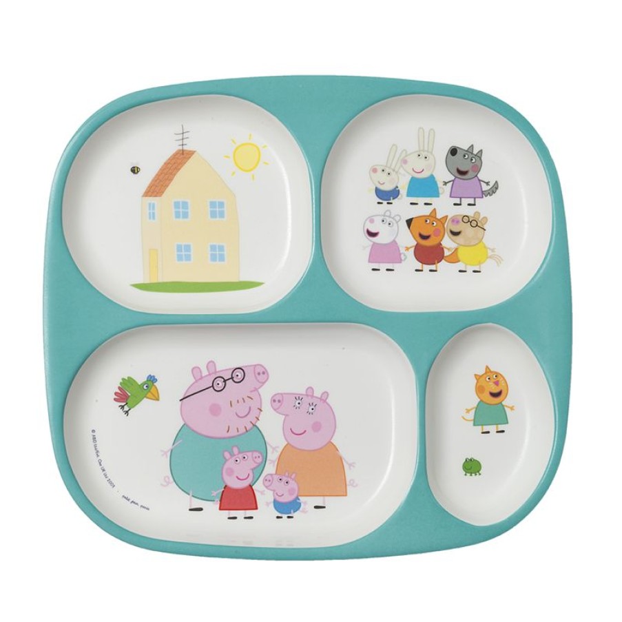 Petit Jour Plato Bandeja Con Compartimentos Peppa Pig - Petit Jour | Una Mesa