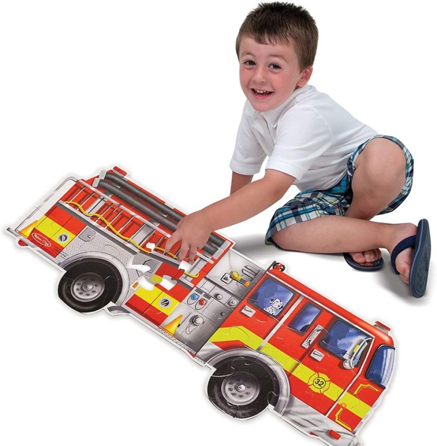 Melissa & Doug Puzzle Del Camion De Bomberos Gigante - Melissa & Doug | Puzzles De 20 A 48 Piezas