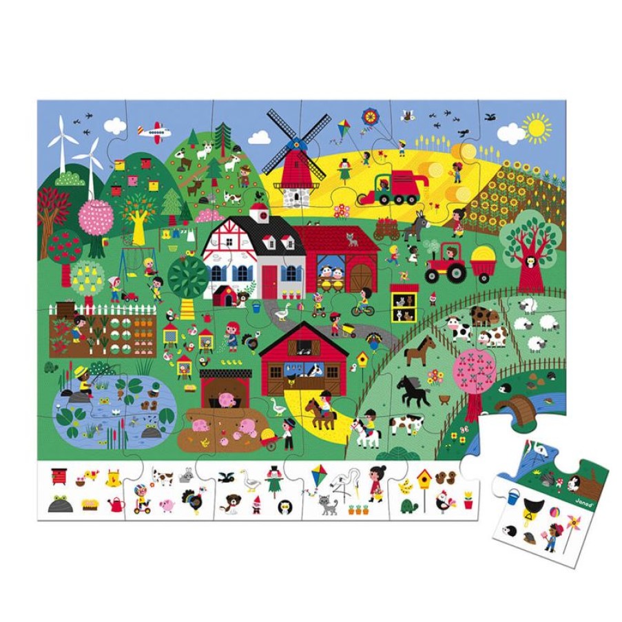 Janod Puzzle De Observacion La Granja 24 Piezas - Janod | Puzzles De 20 A 48 Piezas