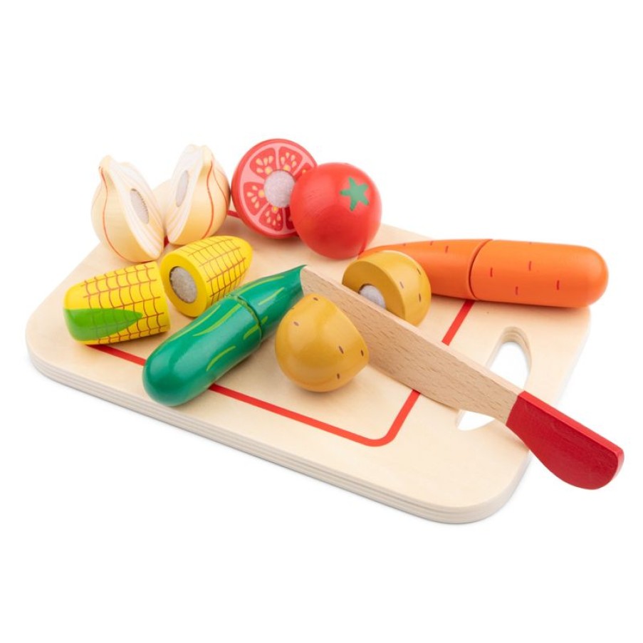 New Classic Toys Verduras De Madera Para Cortar - New Classic Toys | La Cocina, El Tendero...