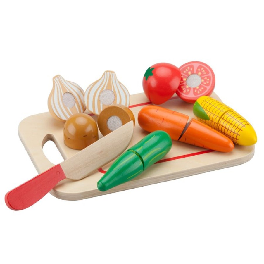 New Classic Toys Verduras De Madera Para Cortar - New Classic Toys | La Cocina, El Tendero...