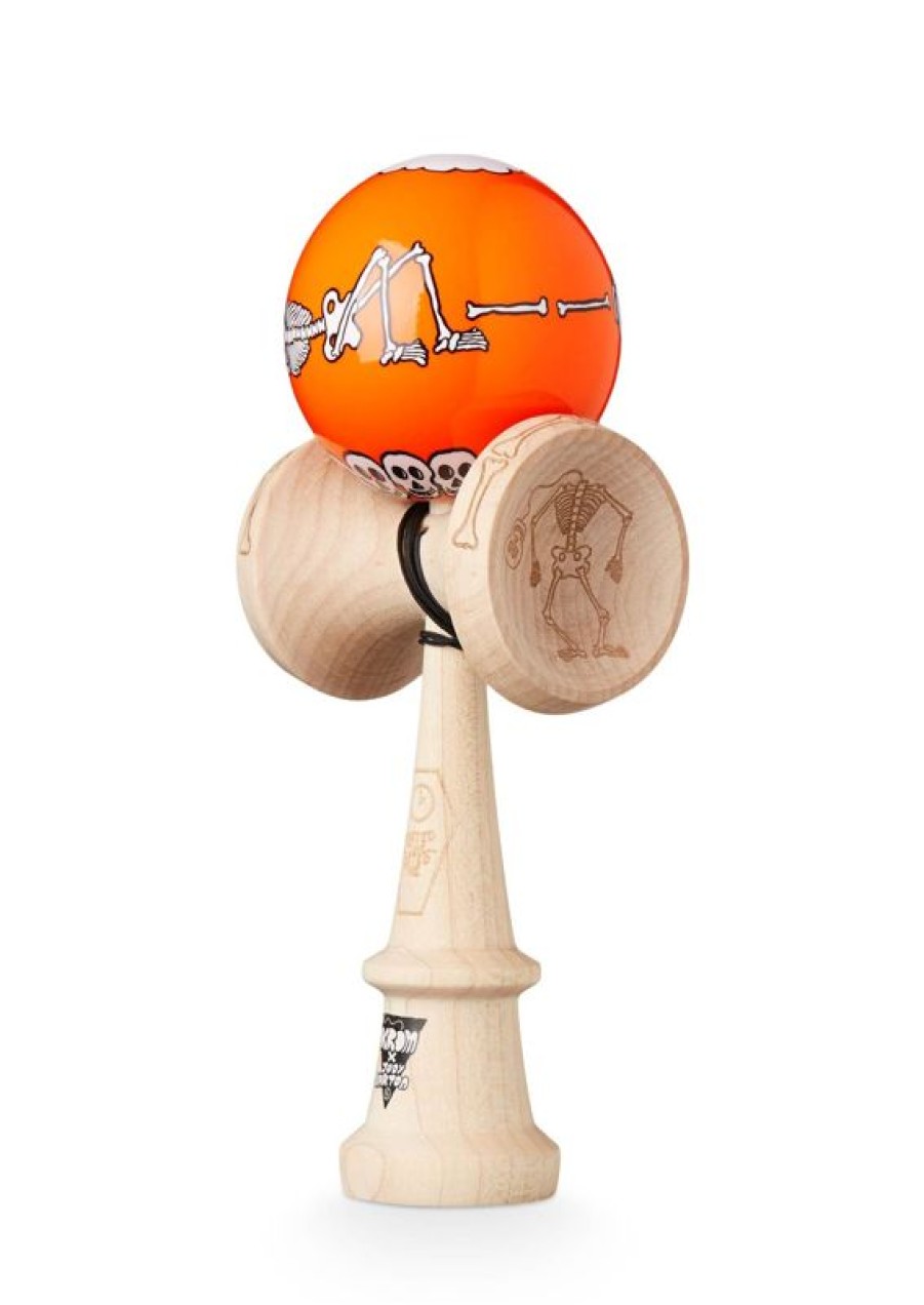 KROM Kendama Krom Kendama Jody Bartons Skeletons Orange - Krom Kendama | Diabolos Y Malabares