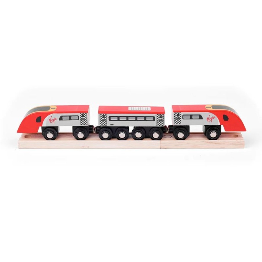 Bigjigs Toys Tren Virgin Pendolino - Bigjigs Toys | Locomotoras, Vagones Y Trenes Brio