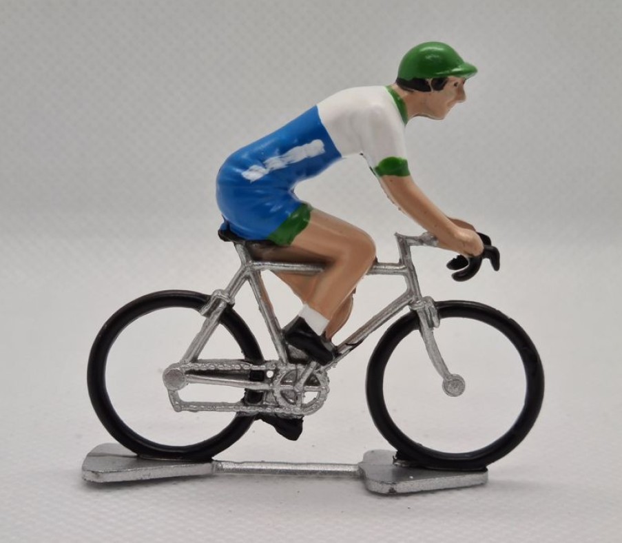 Fonderie Roger Figurita Ciclista R Maillot Verde Y Blanco Azul - Fonderie Roger | Ciclistas En Miniatura