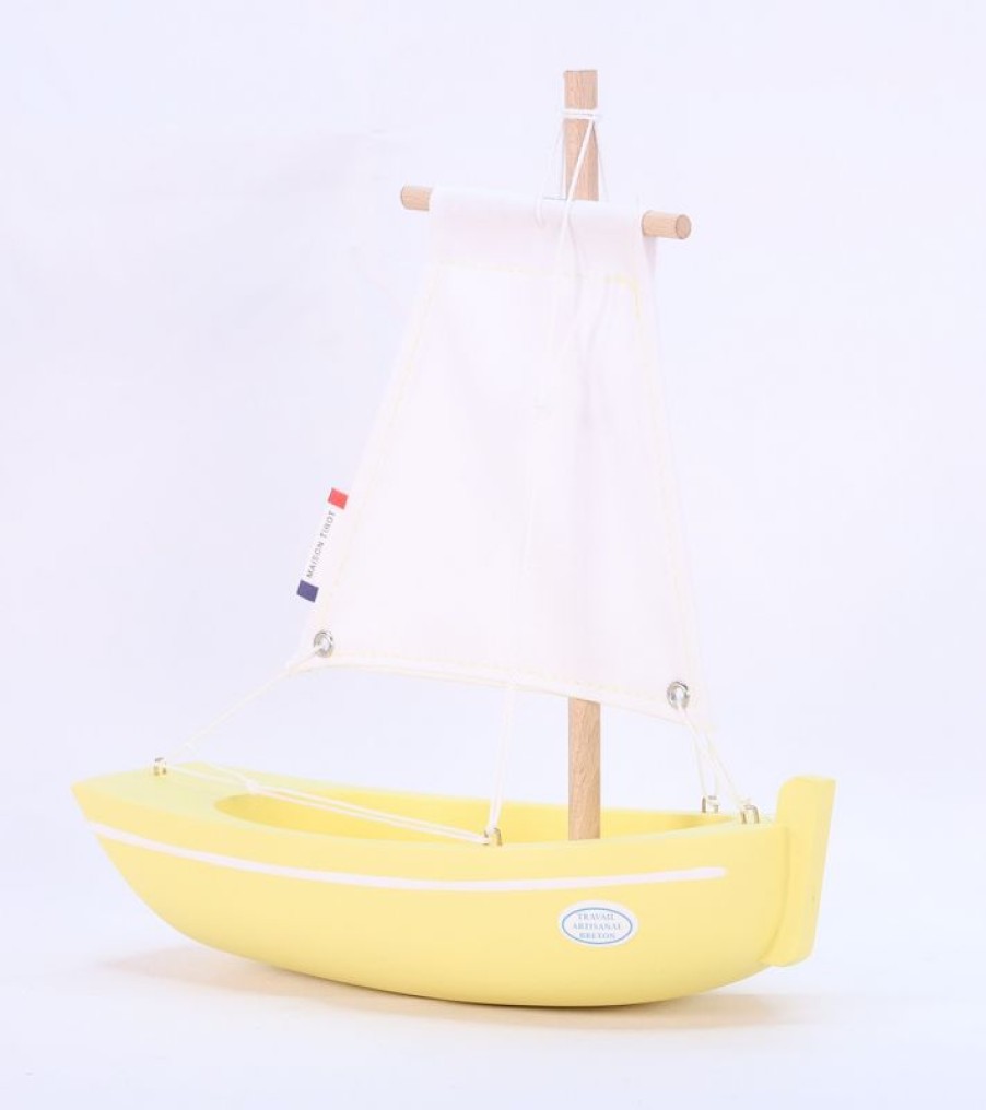 Maison Tirot Barco Le Misainier Amarillo 22Cm - Maison Tirot | Barcos, Juguetes Para El Agua Y La Playa