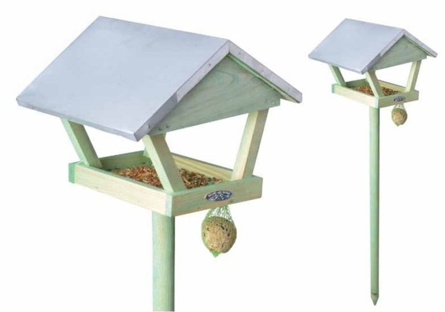 Esschert Design Mesa De Alimentacion En El Poste - Esschert Design | Cajas Nido Y Comederos Para Animales