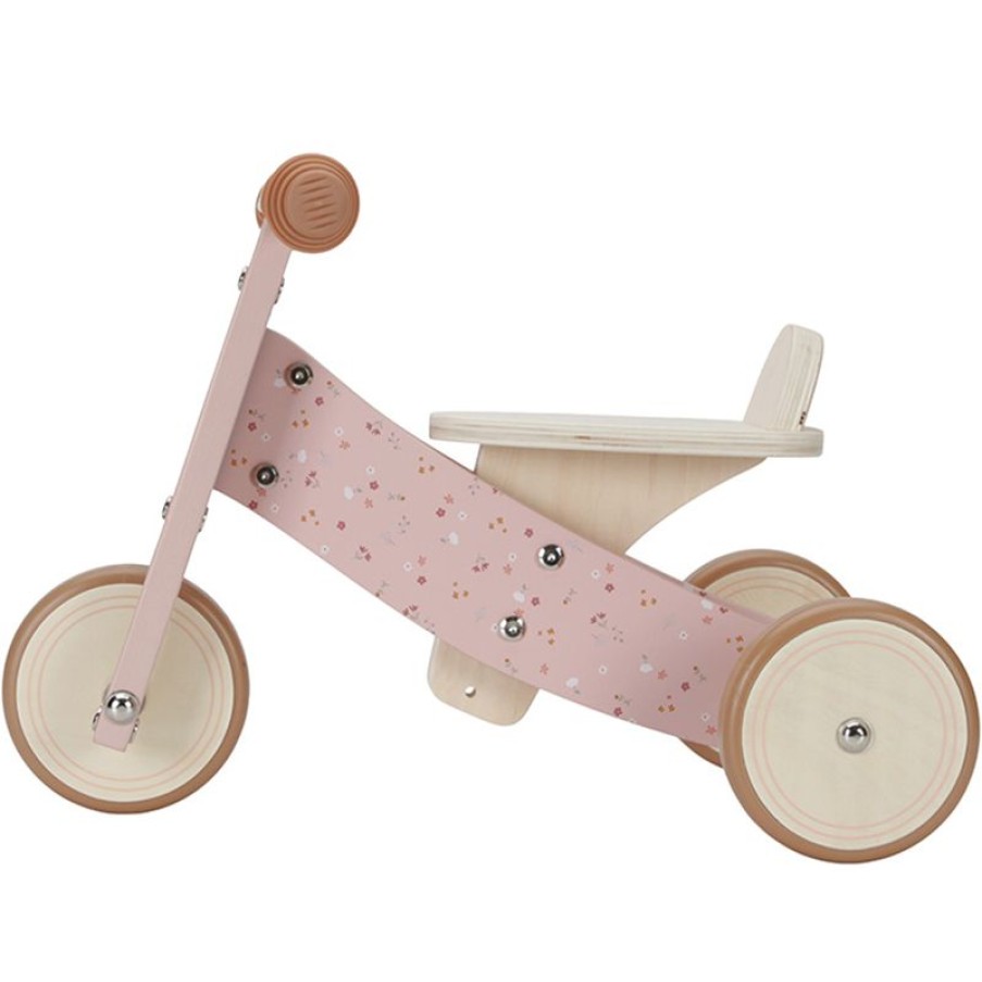 Little Dutch Triciclo De Madera Rosa - Little Dutch | Draisiennes Y Bicicletas De Madera