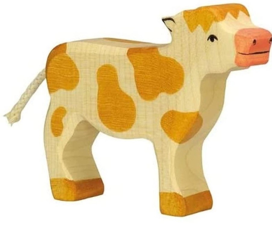 Holztiger Figura De Becerro De Pie - Holztiger | Animales De Granja