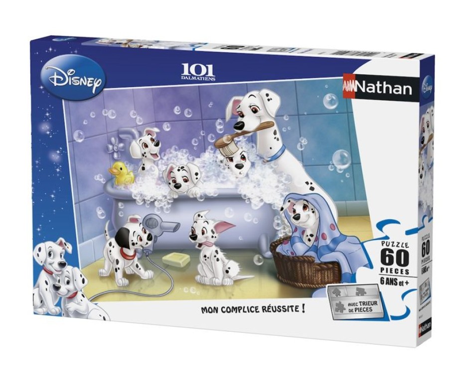 Nathan Puzzle Todo En El Bano 101 Dalmatas 60 Piezas - Nathan | Puzzles De 50 A 80 Piezas