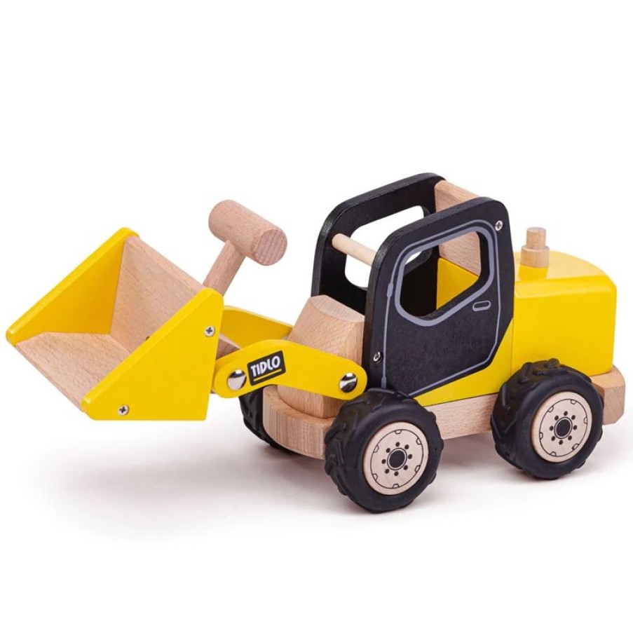 Bigjigs Toys Vehiculo De Construccion Con Cargador Frontal - Bigjigs Toys | Gruas, Tractores, Aviones...