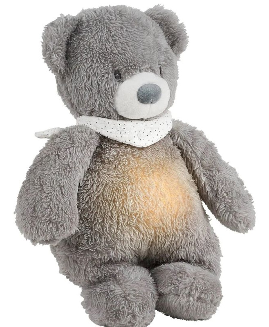 Nattou Luz De Noche De Peluche Oso Sleepy - Gris - Nattou | Linternas Y Lamparas De Noche