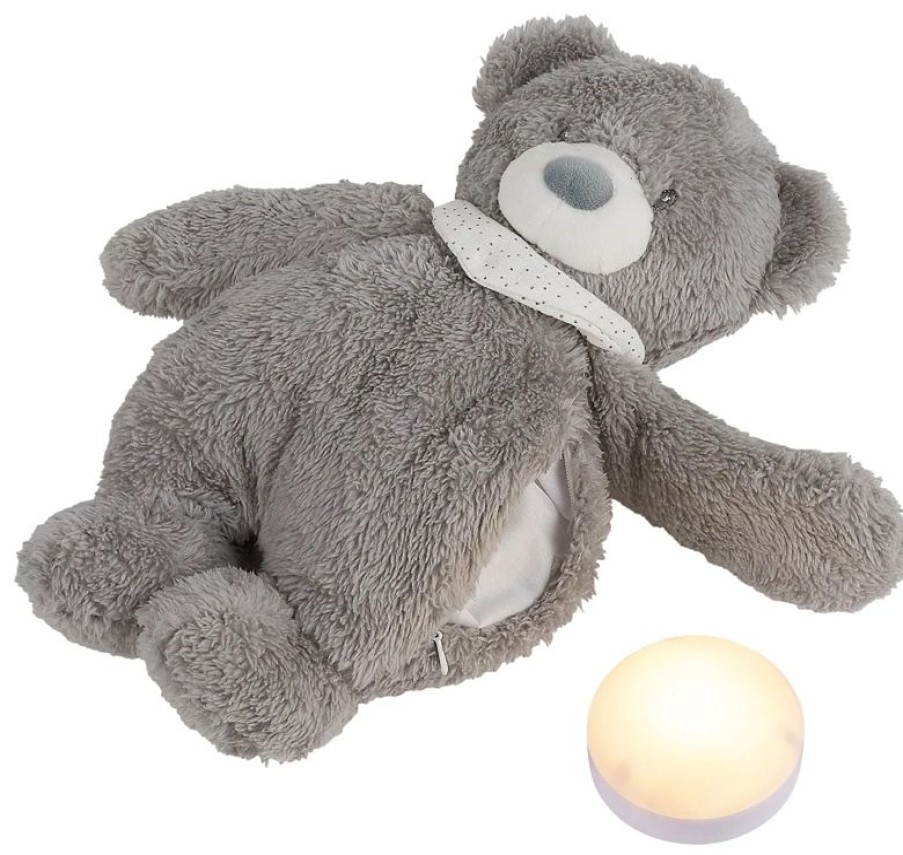 Nattou Luz De Noche De Peluche Oso Sleepy - Gris - Nattou | Linternas Y Lamparas De Noche