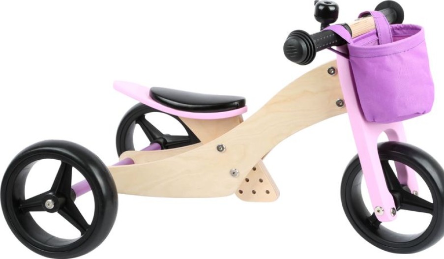 Small foot company Triciclo Sin Pedales 2 En 1 Rosa De 64 X 38 X 36 Cm - Small Foot Company | Draisiennes Y Bicicletas De Madera