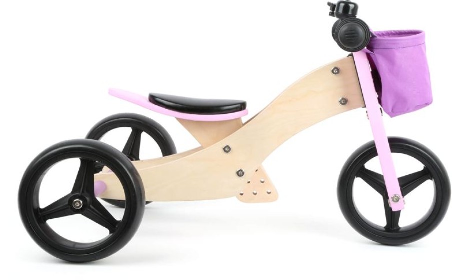 Small foot company Triciclo Sin Pedales 2 En 1 Rosa De 64 X 38 X 36 Cm - Small Foot Company | Draisiennes Y Bicicletas De Madera