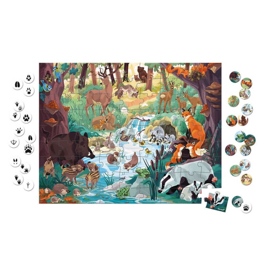 Janod Puzle De 81 Piezas Huellas De Animales - Janod | Puzzles De 50 A 80 Piezas