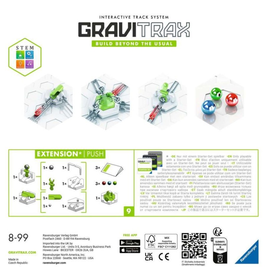 Ravensburger Gravitrax - Extension Push 2 - Ravensburger | Circuitos Y Toboganes De Bolas