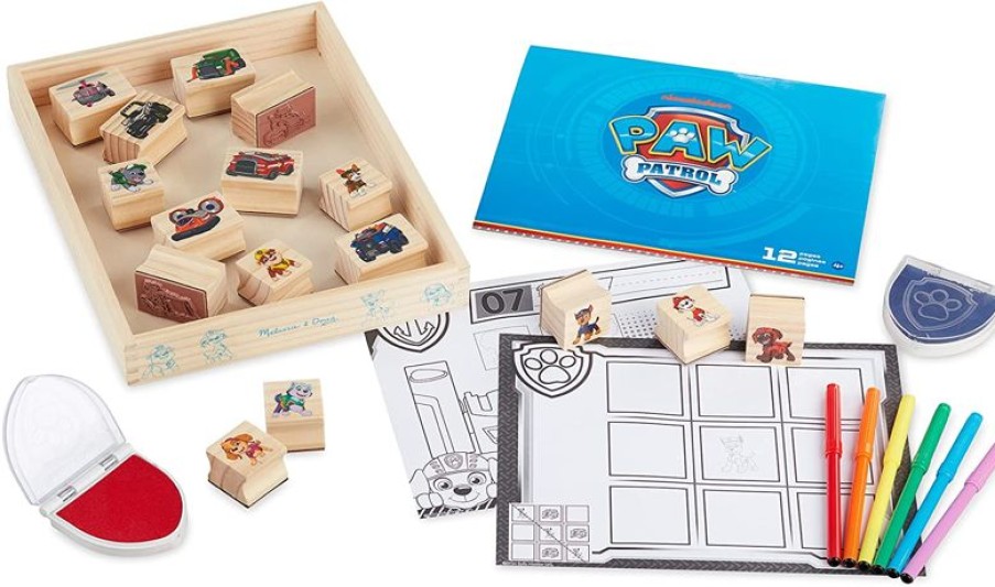 Melissa & Doug Sellos De Madera De La Patrulla Canina - Melissa & Doug | Actividades Creativas De Ocio