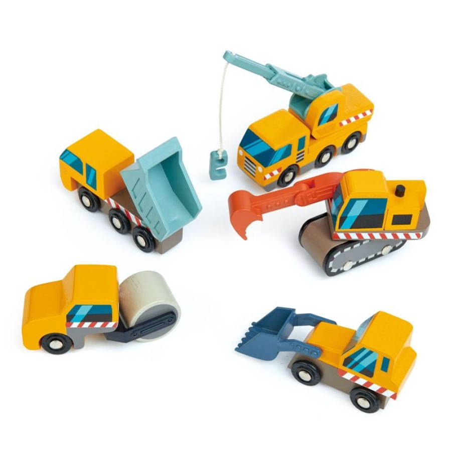 Tender Leaf Toys Conjunto De Vehiculos De Construccion - Tender Leaf Toys | Gruas, Tractores, Aviones...