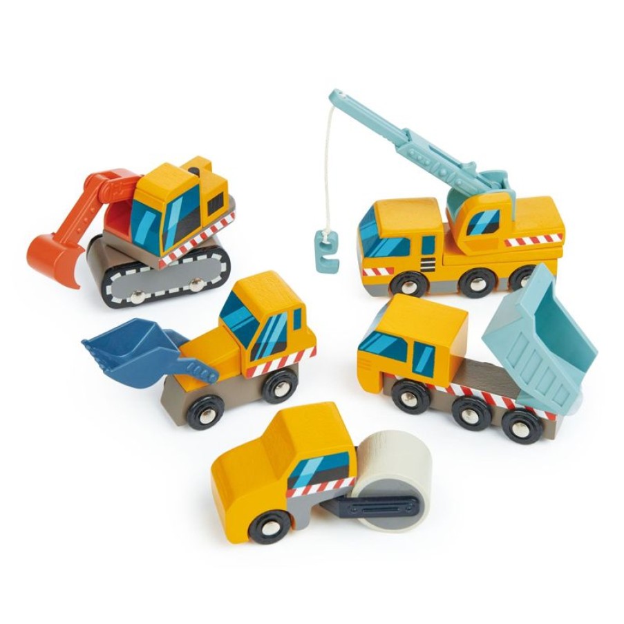 Tender Leaf Toys Conjunto De Vehiculos De Construccion - Tender Leaf Toys | Gruas, Tractores, Aviones...