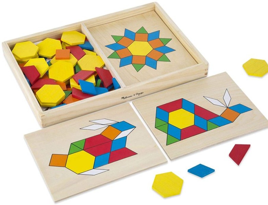 Melissa & Doug Bloques Y Tableros Con Motivos De Aprendizaje - Melissa & Doug | Juegos De Puzzle, Estrategia Y Logica