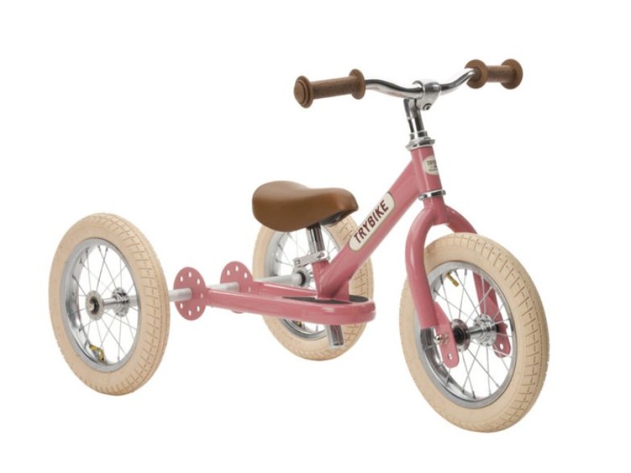 Trybike Trybike Draisienne 2 En 1 Rosa - Trybike | Draisiennes Y Bicicletas De Madera