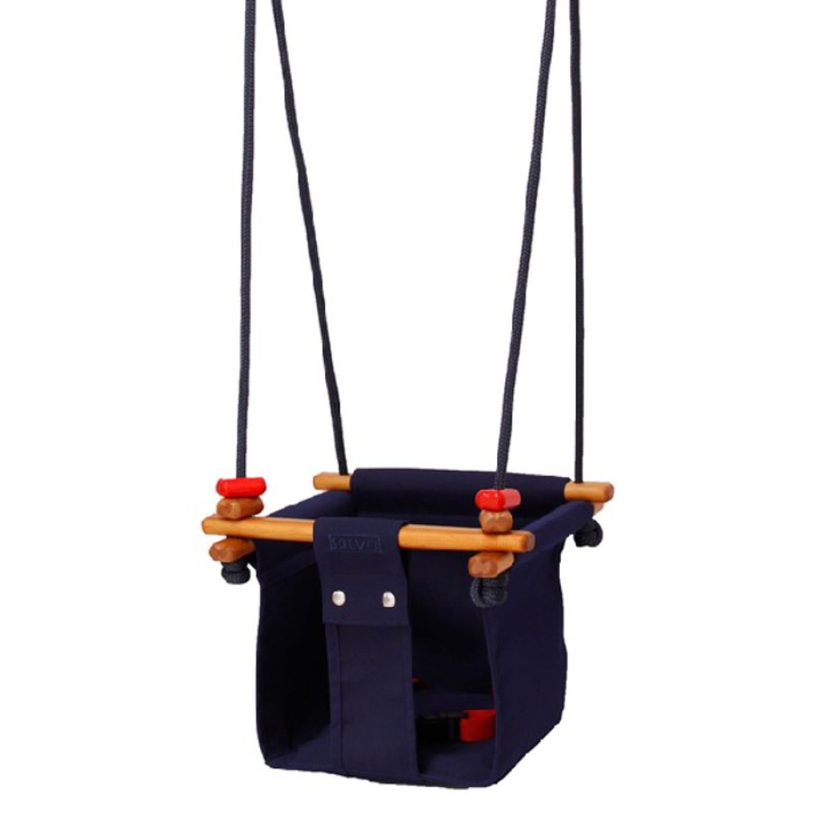 Solvej Swings Columpio De Madera Y Tela Azul - Solvej Swings | Muebles De Jardin, Columpios