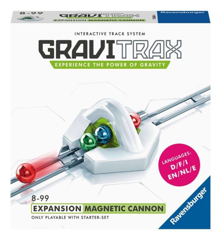 Ravensburger Gravitrax - Canon Magnetico Blanco Gris Ravensburger | Circuitos Y Toboganes De Bolas