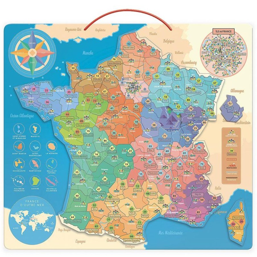 Vilac Mapa Educativo Magnetico De Francia - Vilac | Aprender Divirtiendose