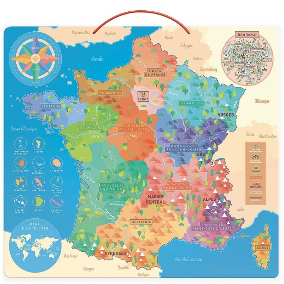 Vilac Mapa Educativo Magnetico De Francia - Vilac | Aprender Divirtiendose