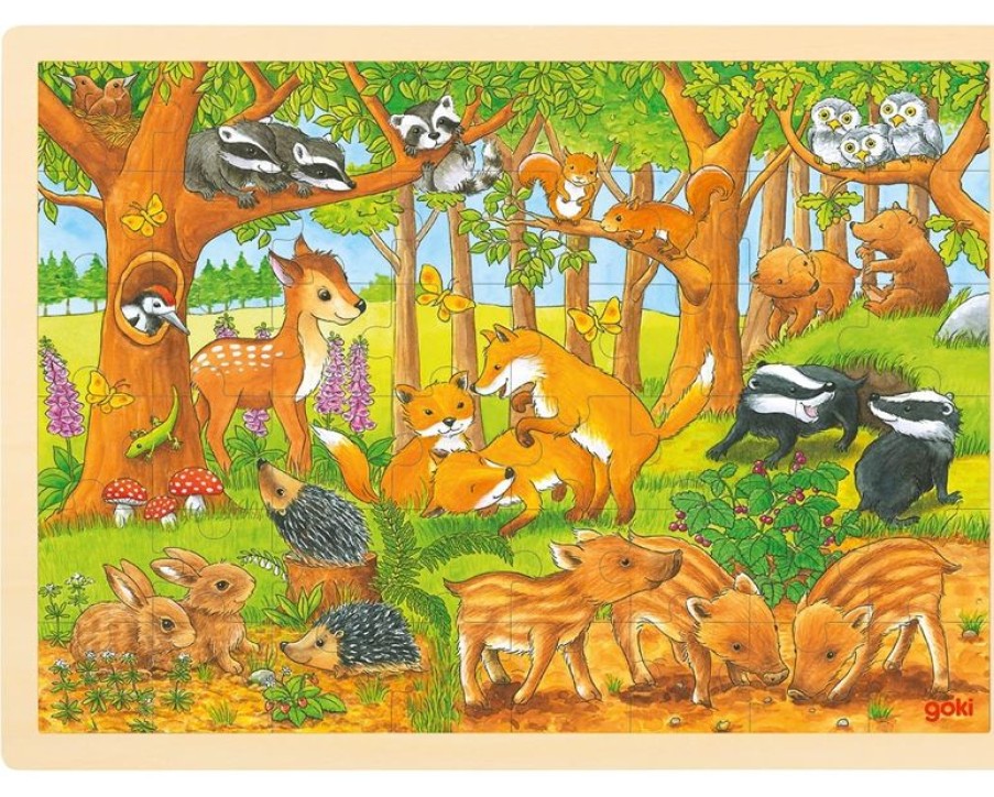 Goki Puzzle De Animales Del Bosque - Goki | Puzzles De 20 A 48 Piezas