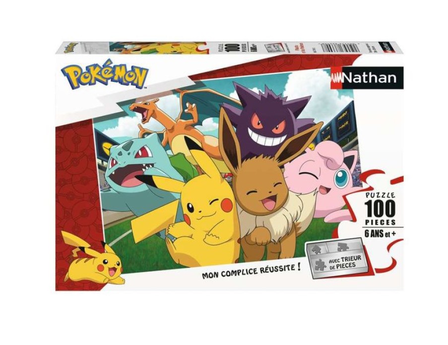 Nathan Puzzle De Pikachu Y Pokemon 100 Piezas - Nathan | Puzzles De 100 A 200 Piezas