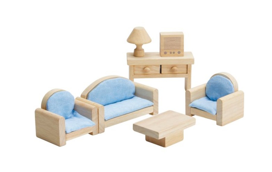 Plan Toys Salon De Madera Natural - Plan Toys | Accesorios Para Casas De Munecas