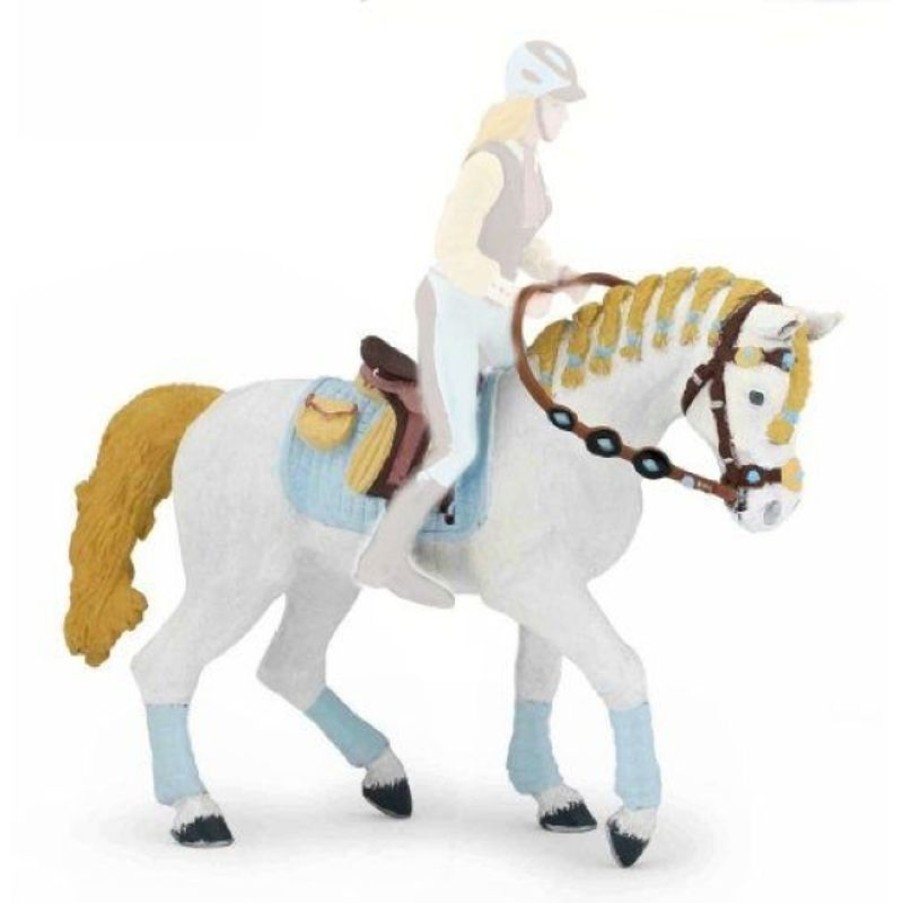 Papo Figura Caballo Jinete De Moda Azul - Papo | Caballos