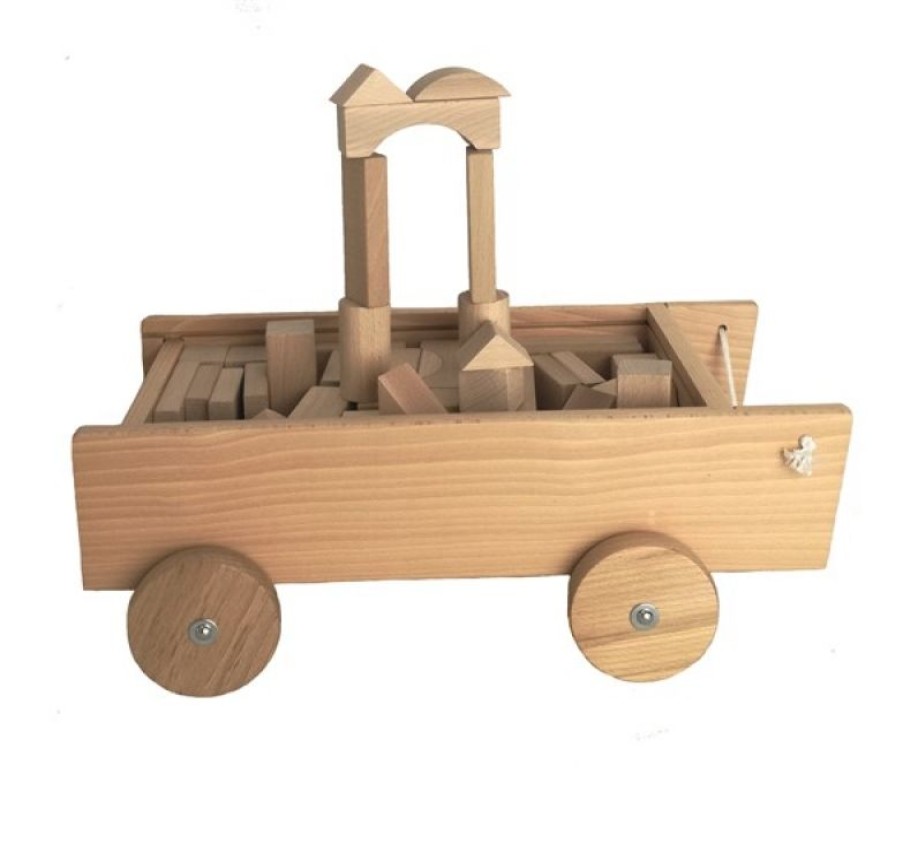 Egmont Toys Carro Con Bloques De Madera - Egmont Toys | Bloques De Construccion