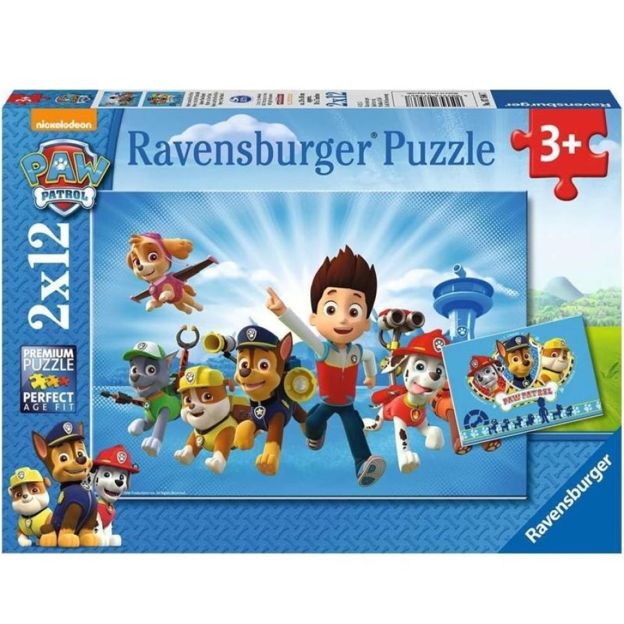 Ravensburger Puzzle Ryder And Paw Patrol 2X12 Pcs - Ravensburger | Rompecabezas De 12 Piezas