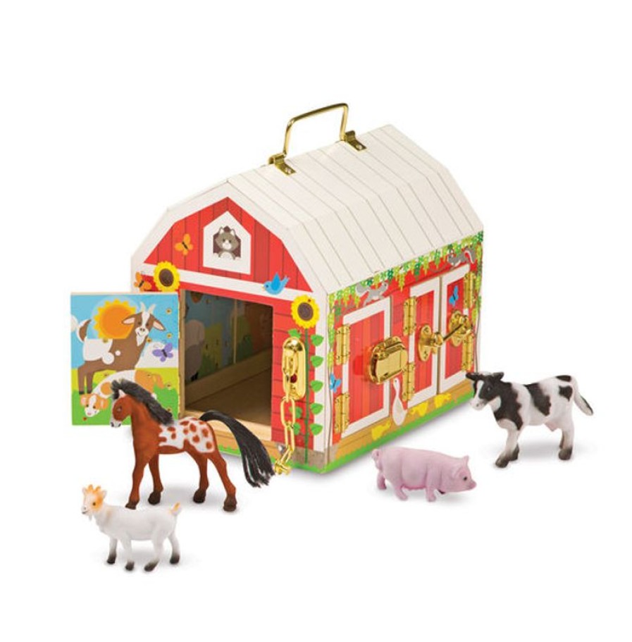 Melissa & Doug Establo Con Cerraduras - Melissa & Doug | Granja, Safari Y Caballos