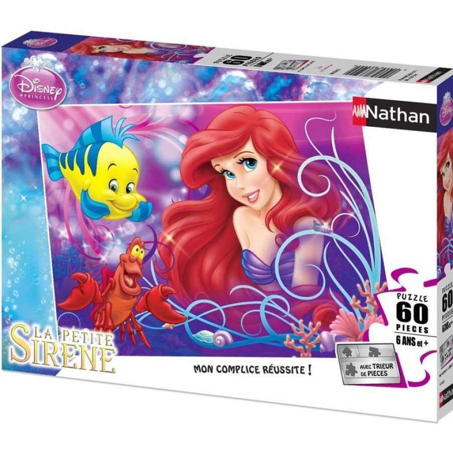 Nathan Puzzle Ariel La Sirenita 60 Piezas - Nathan | Puzzles De 50 A 80 Piezas