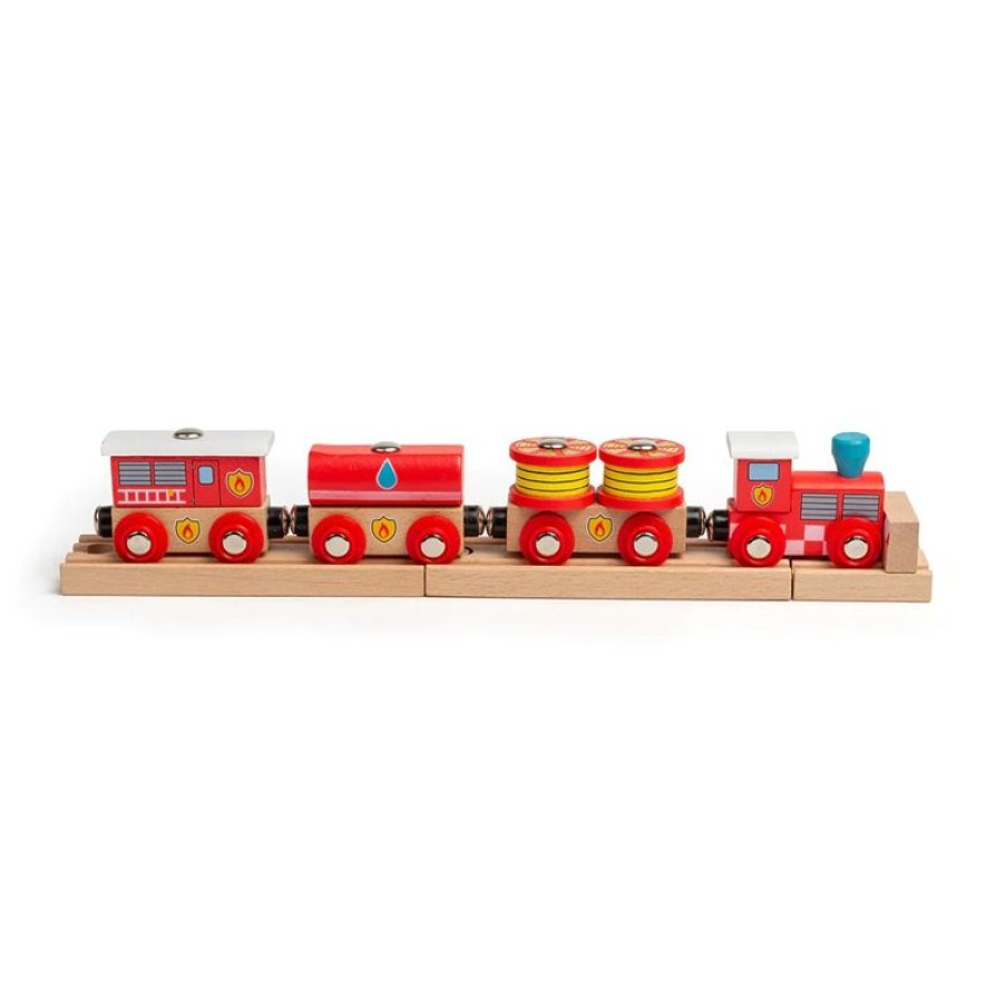 Bigjigs Toys Tren De Rescate De Incendios - Bigjigs Toys | Locomotoras, Vagones Y Trenes Brio