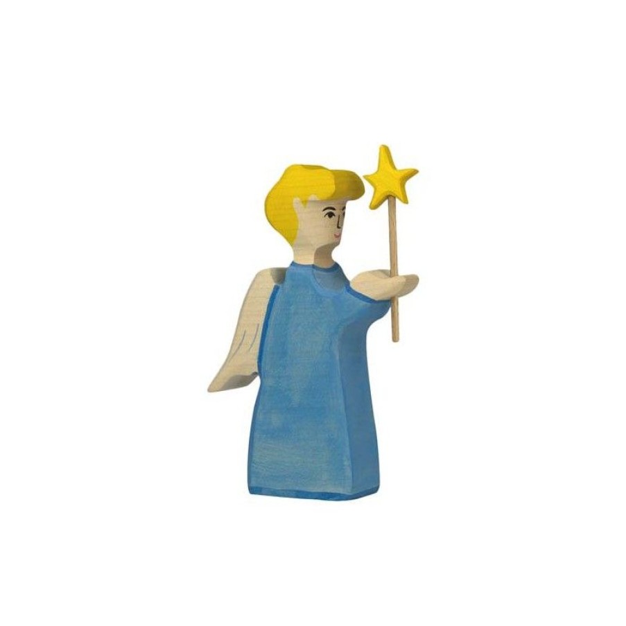 Holztiger Figura Belen Navideno - Angel Con Estrella - Holztiger | Cuentos Y Leyendas