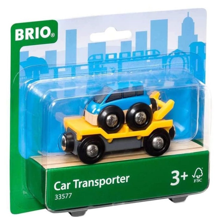 Brio Vagon De Transporte De Coches Azul - Brio | Locomotoras, Vagones Y Trenes Brio