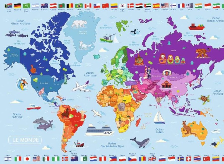 Nathan Puzzle Mapa Del Mundo 250 Piezas - Nathan | Puzzles De 250 Piezas Y Mas