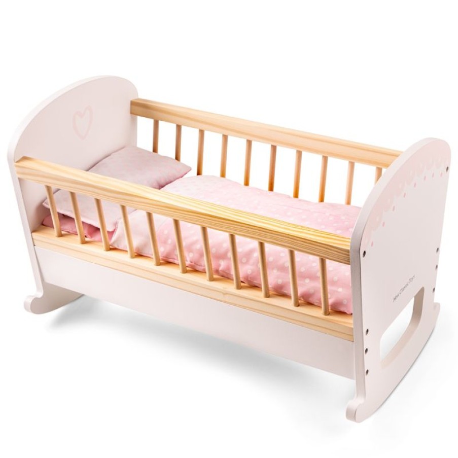 New Classic Toys Cama De Munecas De Madera Blanca - New Classic Toys | Cunas, Sillas De Paseo, Cochecitos...