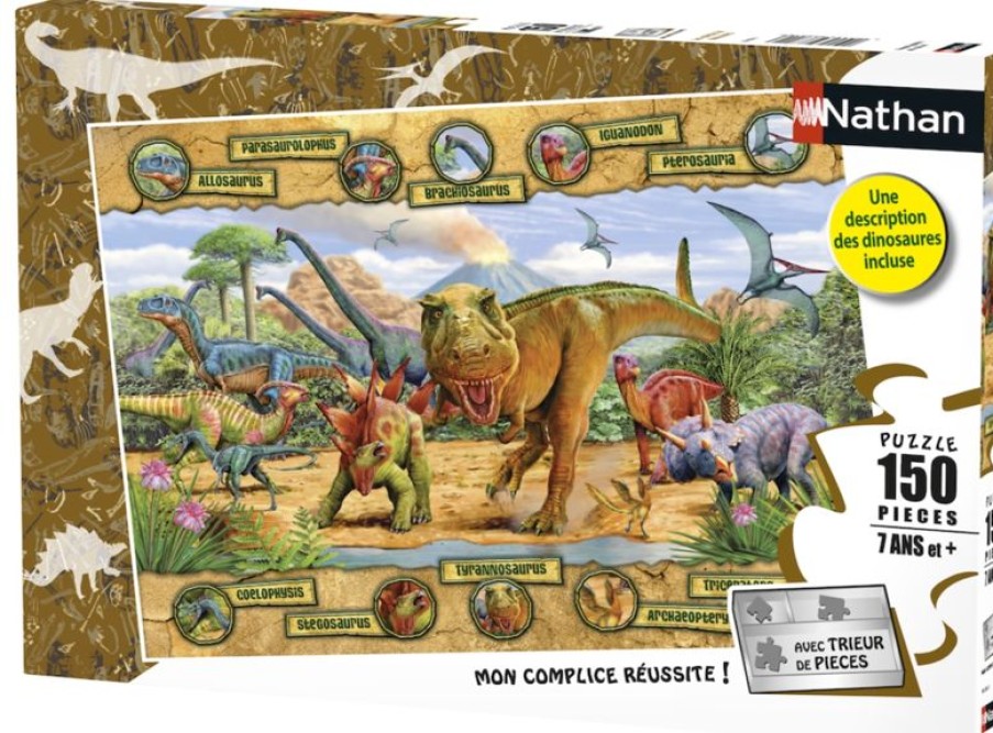 Nathan Puzzle De Especies De Dinosaurios 150 Piezas - Nathan | Puzzles De 100 A 200 Piezas