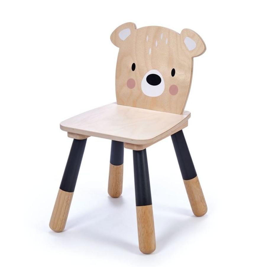 Tender Leaf Toys Silla Infantil De Madera Oso Beige 30 X 30 X 48 Cm - Tender Leaf Toys | Escritorios, Mesas Y Sillas