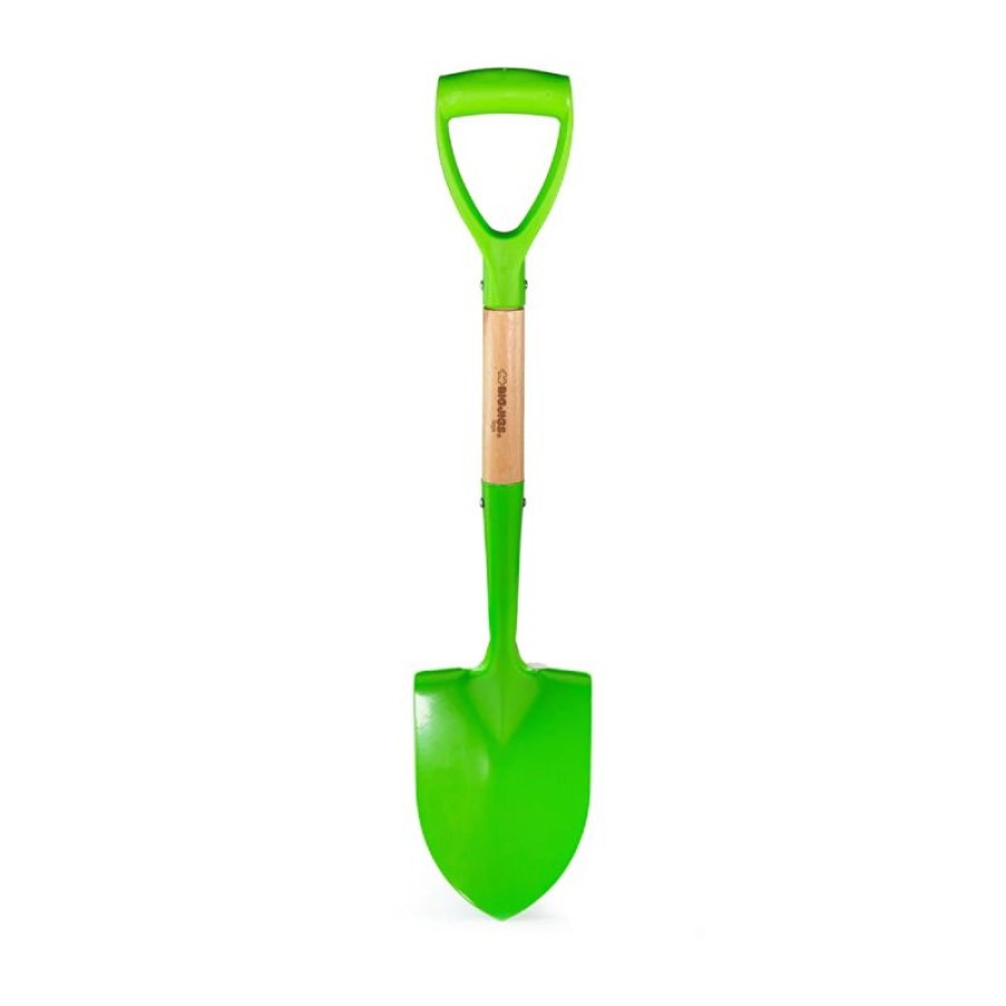 Bigjigs Toys Pala De Mango Corto Verde - Bigjigs Toys | Juegos De Exterior Y Herramientas De Jardin